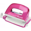 Leitz NeXXt Series WOW Metal Mini Hole Punch, Pink, 2-Hole, 10 Sheets, Metallic Finish 5060-10-23