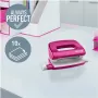 Leitz NeXXt Series WOW Metal Mini Hole Punch, Pink, 2-Hole, 10 Sheets, Metallic Finish 5060-10-23