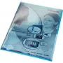 LEITZ Premium A4 Document Wallet, PVC, Blue, 0.15 mm, Open Top and Side, Archival Safe, Rigid Film (4100-00-35)