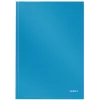 LEITZ Solid Notebook A4 Ruled Black 80 Sheets Hardcover Thread-Bound with Elastic Band, Pen Holder, Bookmarks and Inner Pocket 46640030