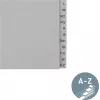 LEITZ Tauenpapier-Register, A-Z, A4, half-height, 20-part grey, 100 gsm, 80 mm punching, with hole reinforcement (6095-00-85)
