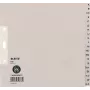LEITZ Tauenpapier-Register, A-Z, A4, half-height, 20-part grey, 100 gsm, 80 mm punching, with hole reinforcement (6095-00-85)