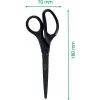 Leitz Titanium Quality Scissors 180 mm, Stainless Steel Blades with Titanium Coating, Ergonomic Soft-Grip Handles, Black/Red, for Paper and Fabric 5419-60-95