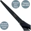 Leitz Titanium Quality Scissors 180 mm, Stainless Steel Blades with Titanium Coating, Ergonomic Soft-Grip Handles, Black/Red, for Paper and Fabric 5419-60-95