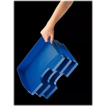 Leitz WOW A4 Storage Box Metallic Blue 70 mm Spine Click & Store 5218-00-35