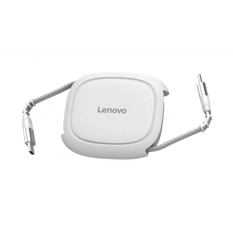 Lenovo 240W USB-C Retractable Cable (White) – USB 3.2 Gen 1, 5A, 4K@60Hz, E-Marker