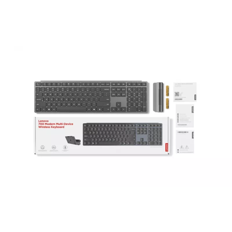 Lenovo 700 Modern Multi-Device Wireless Keyboard Lithuanian Luna Grey