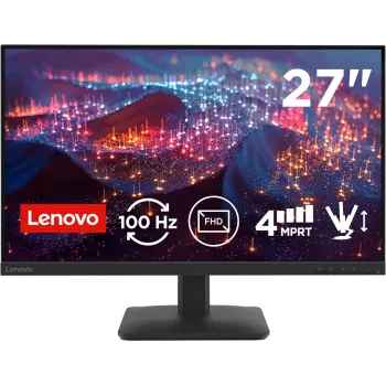 Lenovo L27-4E 27 inch Full HD IPS Monitor with AMD FreeSync, 75Hz, NearEdgeless, TÜV Eye Comfort, HDMI & DisplayPort