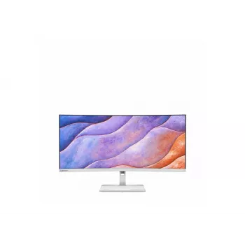 Lenovo L34W-4C 34 inch Curved WQHD Ultrawide IPS Monitor 120Hz, 150mm Height Adjustment, Cloud Grey