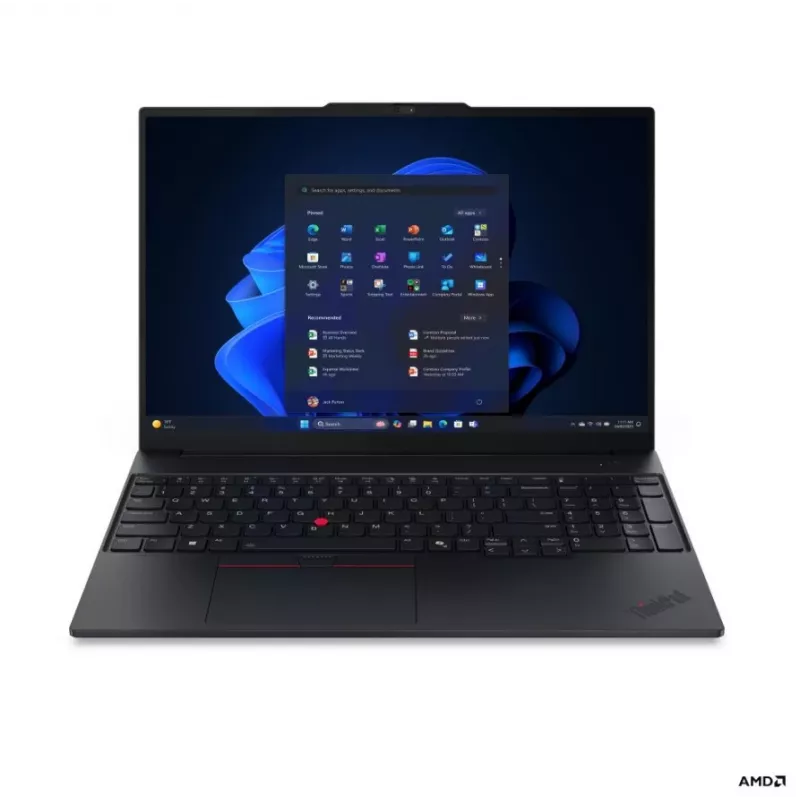 Lenovo ThinkPad E16 G4 AMD 16 inch WUXGA IPS Laptop, AMD Ryzen AI 5 330, 16 GB DDR5, 512 GB SSD, AMD Radeon 820M Graphics, Windows 11 Pro, Black