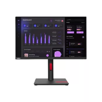 Lenovo ThinkVision T24i-30 23.8 inch IPS Full HD Monitor - Black