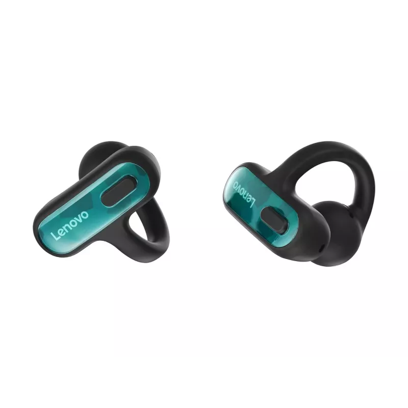 Lenovo X500 Open-Ear Clip-On Wireless Earbuds - Bluetooth 5.3, IPX5, 28h Battery, Black