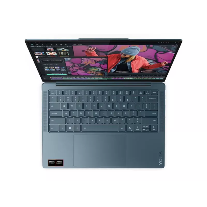 Lenovo Yoga Slim 7 14AKP10 AMD 14 inch OLED WUXGA Laptop, Tidal Teal, AMD Ryzen AI 7 350, 16GB LPDDR5X, 512GB SSD, Windows 11 Home