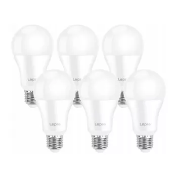 LEPRO 100080-DW-EU-6 LED Bulb E27 A60 13W (100W Equivalent) 1521lm 6500K Daylight White, 6-Pack