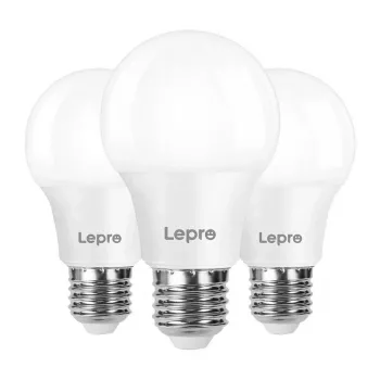 LEPRO 100089-WW-EU-3 LED Bulb, E27, A60, 8.5W (60W), 806 lm, 2700K Warm White, 180°, 3-Pack