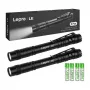 LEPRO 120023-2 Flashlight 2-Pack, 1000 Lumen LED Tactical Torch, IPX4 Water-Resistant, Adjustable Focus, 5 Modes, Aircraft-Grade Aluminum, Black