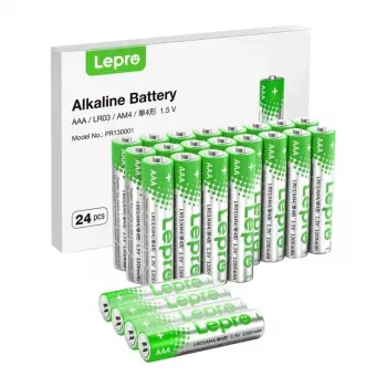 LEPRO 130001-24 AAA R3 Alkaline Batteries, 24-Pack – 1.5V LR03 Long-Life Leak-Proof