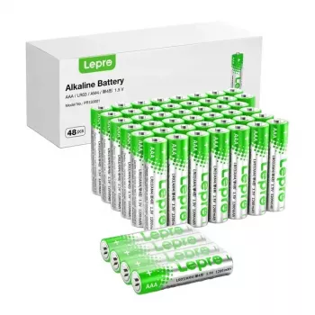 LEPRO 130001-48 AAA R3 Alkaline Batteries, 48-Pack | 1.5V Long-Lasting, Mercury-Free