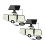 LEPRO PR640005-DW-2 Solar Motion Sensor Light 2-Pack, 600 Lumens, 6500K Cool White, IP65 Waterproof, 3 Modes, Wall-Mounted