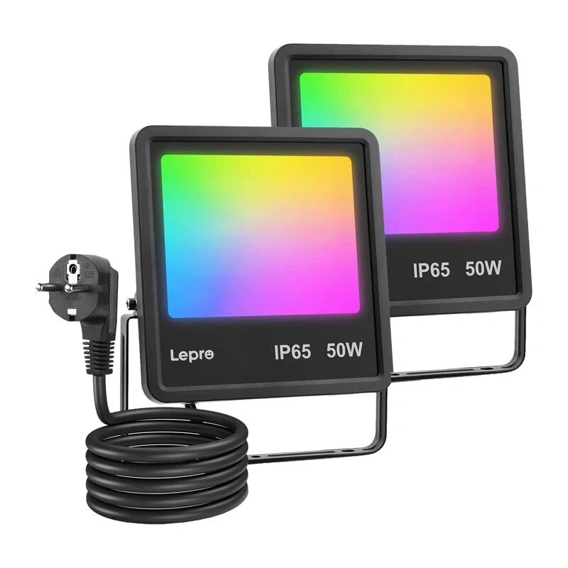 Lepro F1 50W LED Floodlight IP65 5000Lm 5000K Daylight Wall Mountable