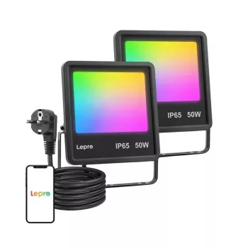 Lepro F1 50W LED Floodlight IP65 5000Lm 5000K Daylight Wall Mountable