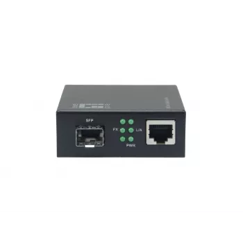 LevelONE GVM-2000 Smart Gigabit RJ45 to SFP Media Converter, 19-Inch Rack Mount Compatible, 10/100/1000 Mbps