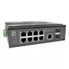 LevelOne Industrial PoE+ Switch 8x 2.5G PoE, 2x 1G, 2x 10G SFP+ Uplinks, Unmanaged, DIN-Rail, IP30