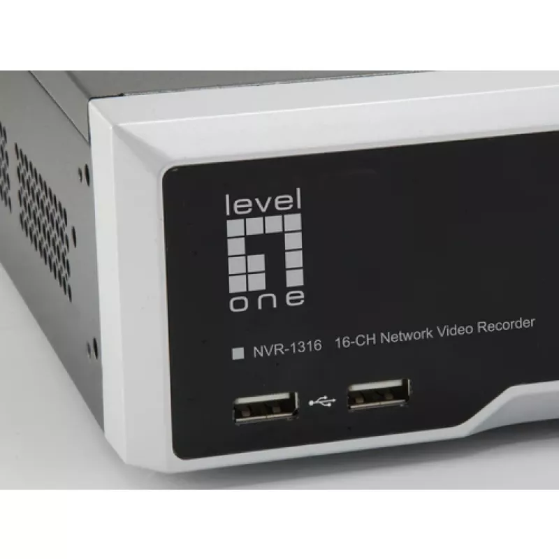 LevelOne NVR-1612 16-Channel 12MP 4-Bay Network Video Recorder