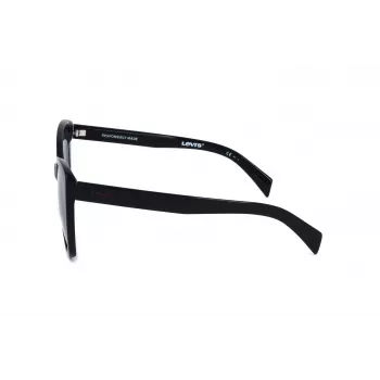 LEVI'S LV-1015-S-807 Women's Square Sunglasses - Black Frame, Grey Lens, UV400 Protection