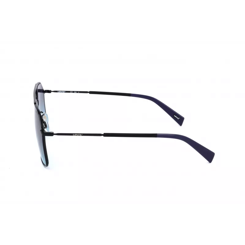 LEVI'S LV-1021-S-807 Unisex Sunglasses - Black Acetate Frame, Grey Polycarbonate Lenses, 58mm