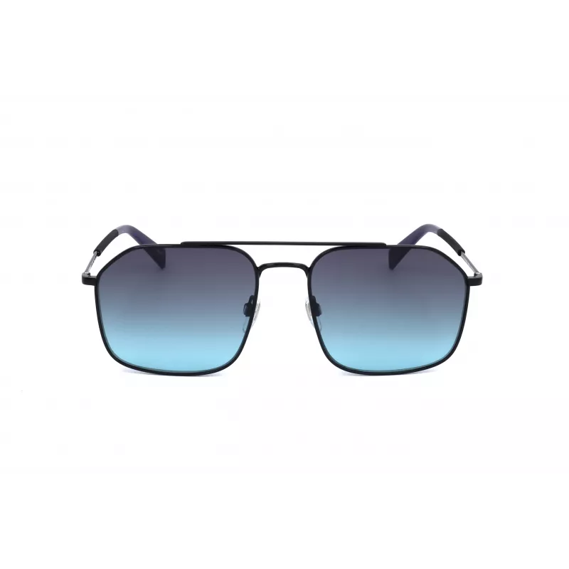 LEVI'S LV-1021-S-807 Unisex Sunglasses - Black Acetate Frame, Grey Polycarbonate Lenses, 58mm