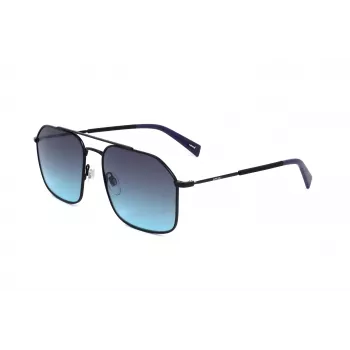 LEVI'S LV-1021-S-807 Unisex Sunglasses - Black Acetate Frame, Grey Polycarbonate Lenses, 58mm