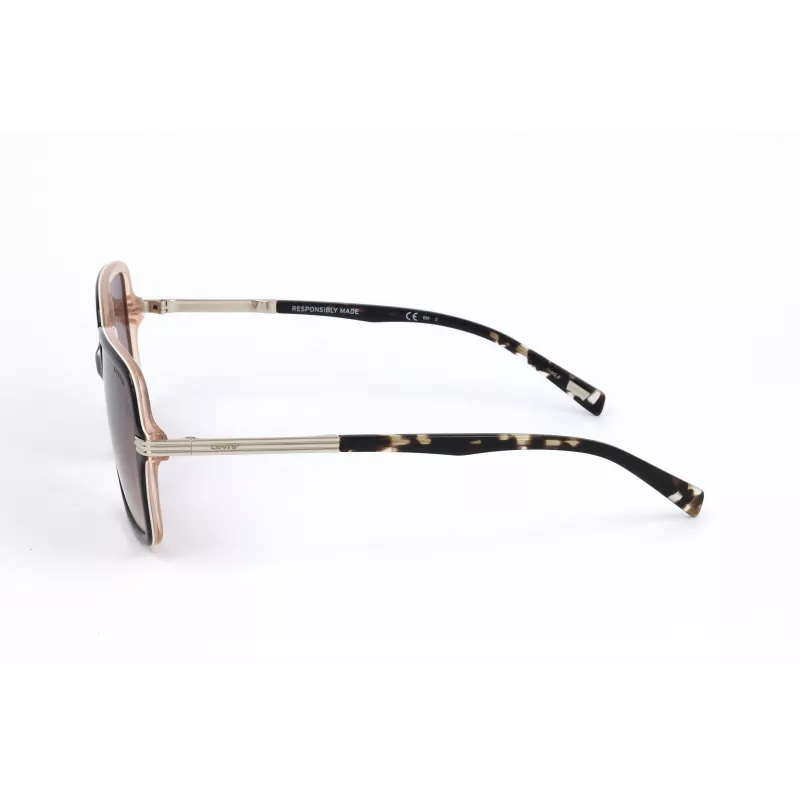 LEVI'S LV-5018-S-MS5 Women's Rectangular Sunglasses - Havana/Tortoise Acetate Frame, Brown Polycarbonate Lenses, UV400 Protection, 54/20/145 mm