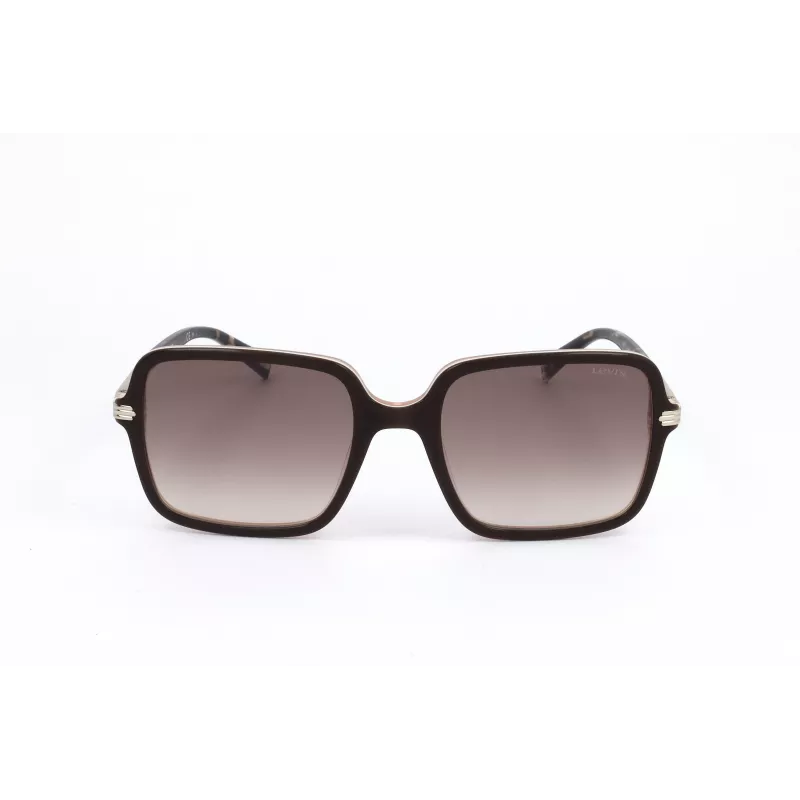 LEVI'S LV-5018-S-MS5 Women's Rectangular Sunglasses - Havana/Tortoise Acetate Frame, Brown Polycarbonate Lenses, UV400 Protection, 54/20/145 mm