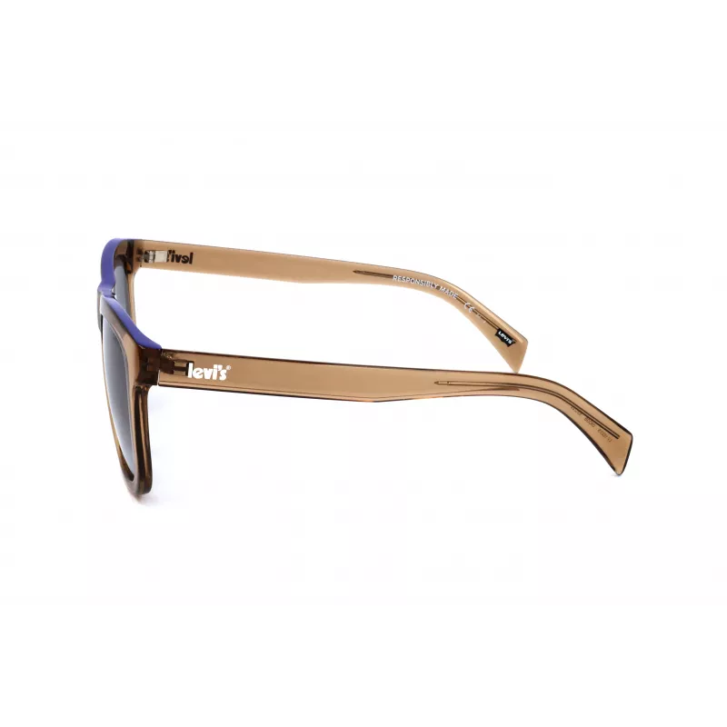 LEVI'S LV1023S09GB Unisex Sunglasses - Matte Black Frame, Grey Lens, 53mm