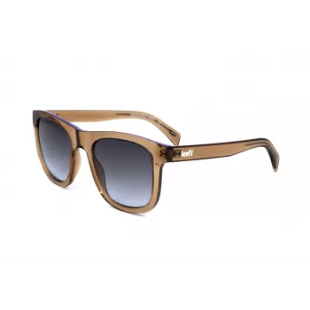 LEVI'S LV1023S09GB Unisex Sunglasses - Matte Black Frame, Grey Lens, 53mm