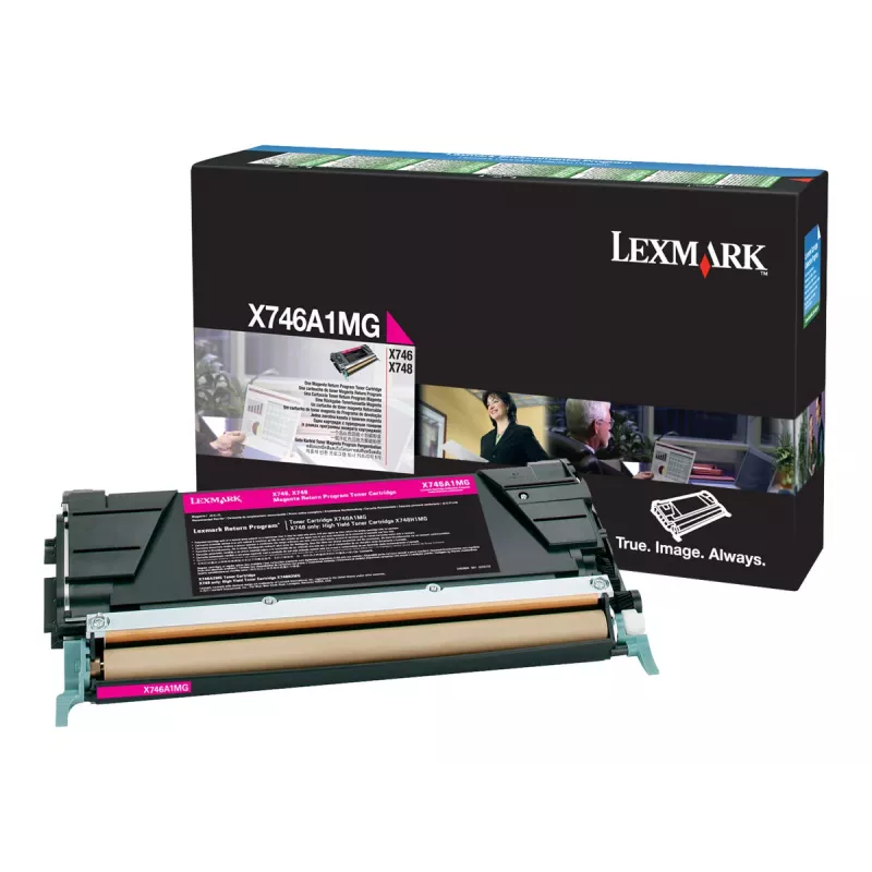 Lexmark X746A1MG Original Toner Cartridge Magenta for X746de, X748de, X748de LDS, X748de Statoil, X748dte