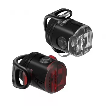 Lezyne LED Light Set USB Pair – 200 Lumen Front & 10 Lumen Rear, IPX7, Integrated USB Charging