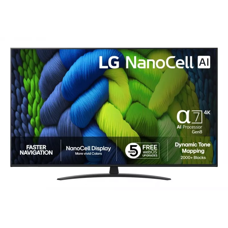 LG 65NANO82A6B 65-inch 4K NanoCell Smart TV with webOS, HDR10 Pro, α5 Gen5 AI Processor 4K
