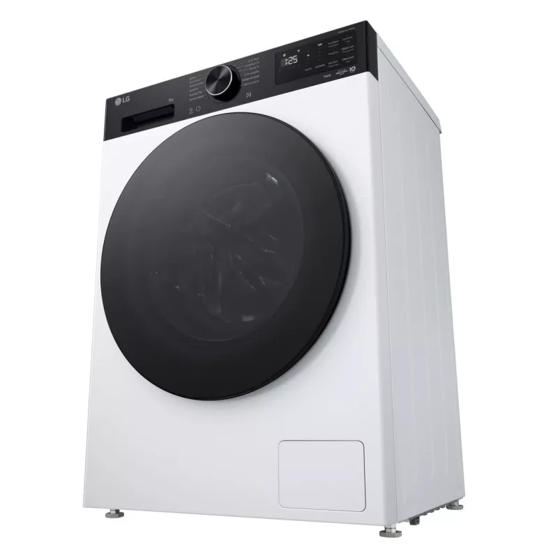 LG F2X50S8TKB 8 kg 1200 rpm Front Load Washing Machine with AI DD, Steam & Wi-Fi - White