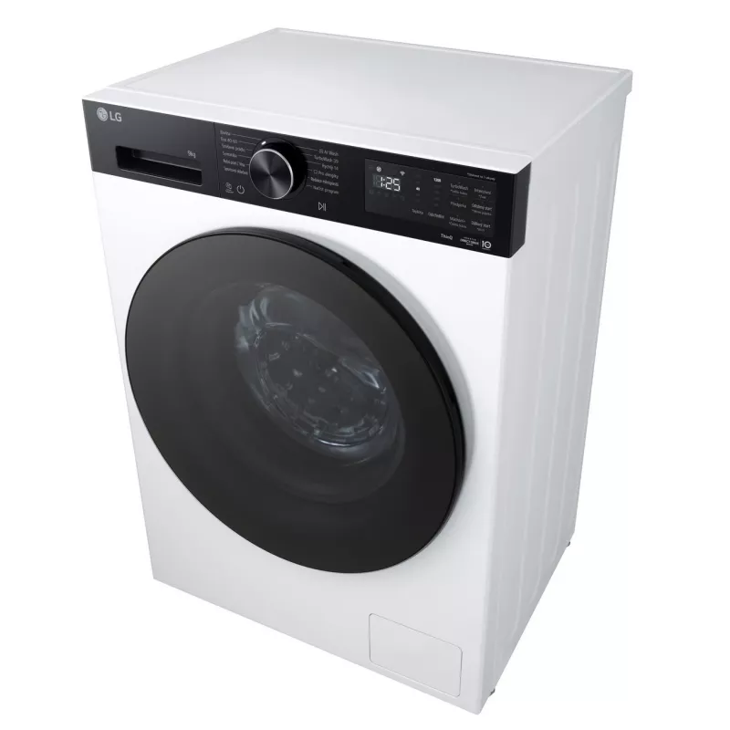 LG F2X50S8TKB 8 kg 1200 rpm Front Load Washing Machine with AI DD, Steam & Wi-Fi - White