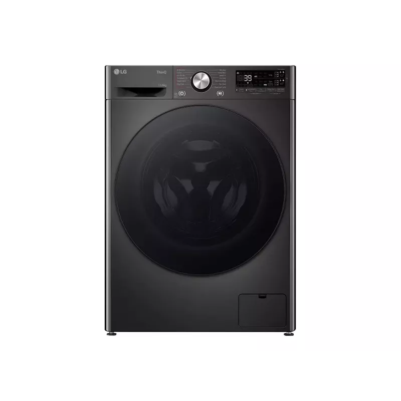 LG F4DR711S2BA Washer Dryer Combo, 11 kg Wash, 6 kg Dry, 1400 RPM, A/D Energy, Front Load, Black Steel, Wi-Fi, Steam, Direct Drive, TFT Display