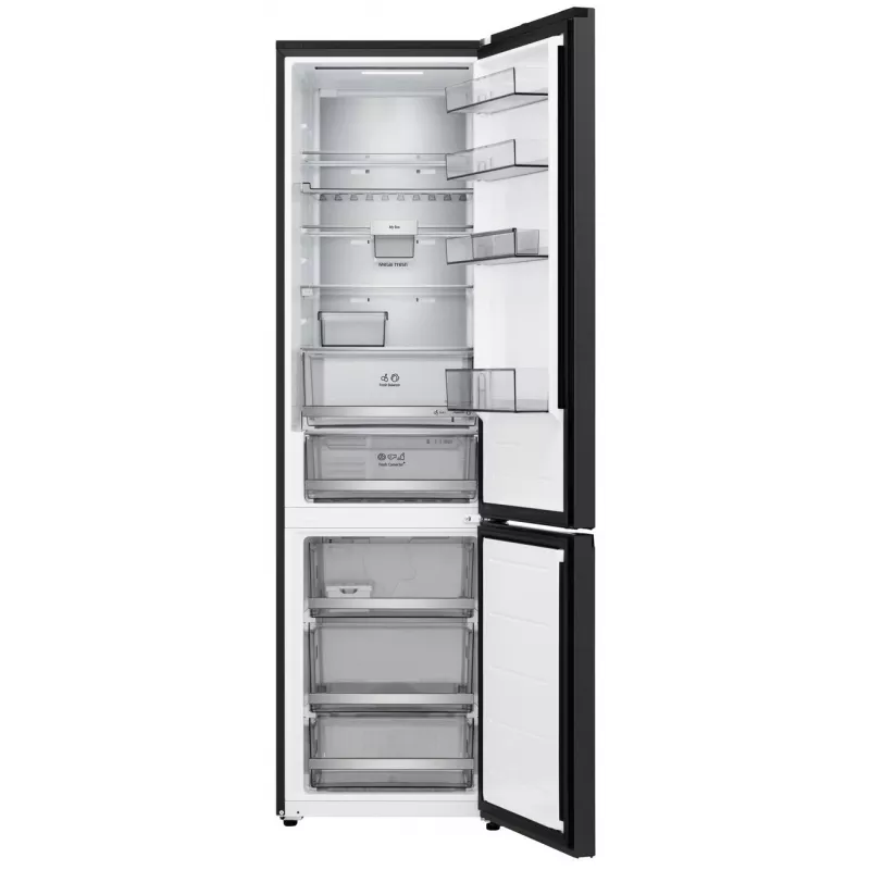 LG GBBS726BEV Freestanding Fridge-Freezer with Total No Frost, 384 L, Matte Black, Energy Class C, Inverter Linear Compressor, Wi-Fi