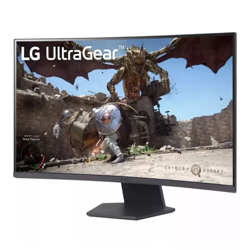 LG UltraGear 32GS60QC-B 31.5 inch QHD VA Curved Gaming Monitor 180Hz 1ms FreeSync Premium