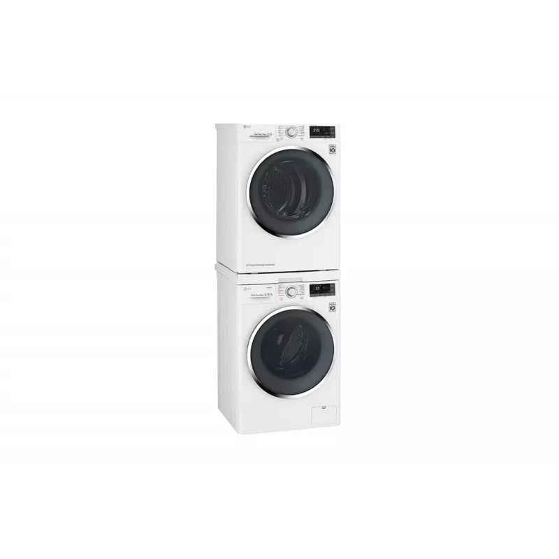 LG WashTower DSTWH.ABWQKEU - 20 kg Washer & 10 kg Heat Pump Dryer, White