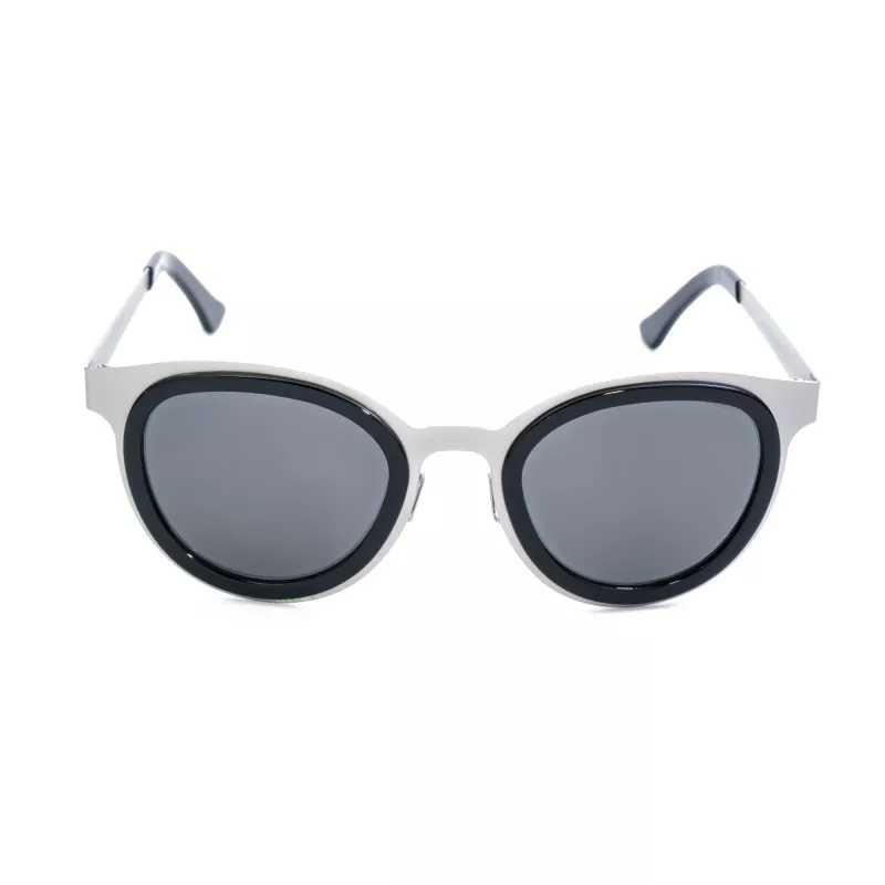 LGR FELI-SILVER01 Unisex Sunglasses - Silver Acetate Frame, Grey Polycarbonate Lenses, UV400 Protection, 47/24/145 mm
