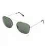 LGR Maasa Sunglasses Black - Rectangular Acetate Frame with Grey Mineral Glass Lenses - 54/18/145 mm