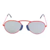 LGR Unisex Agadir Sunglasses Red Lens Black Frame 54/20/145 mm
