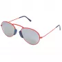 LGR Unisex Agadir Sunglasses Red Lens Black Frame 54/20/145 mm