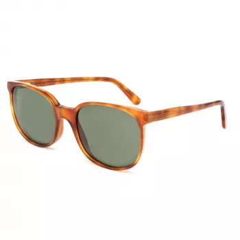 LGR Unisex Springhavan02 Sunglasses - Havana Acetate Frame, Green Mineral Glass Lenses, 50/19/145 mm